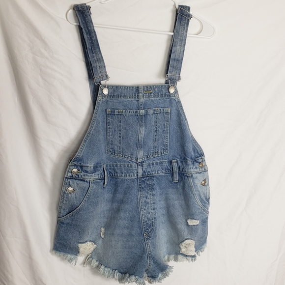 Free People Pants - NWT Free People Denim Shortalls Shorts 27